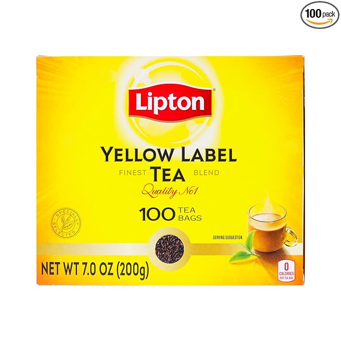 Lipton Yellow Label Finest Blend | Lipton Tea Bags | Black Tea | 200 Grams (Pack of 1)