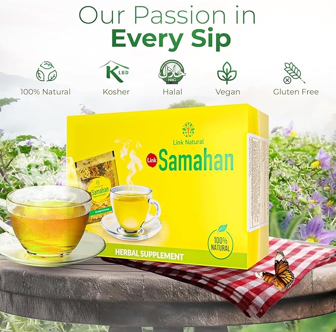 SAMAHAN Ayurvedic Herbal Tea Packets - Sri Lankan Ceylon Blend with 14 Natural Herbs Including Ginger Black Pepper &amp More Herbal Tea Bags for Wellness Relaxation &amp Daily Comfort - 100 Count