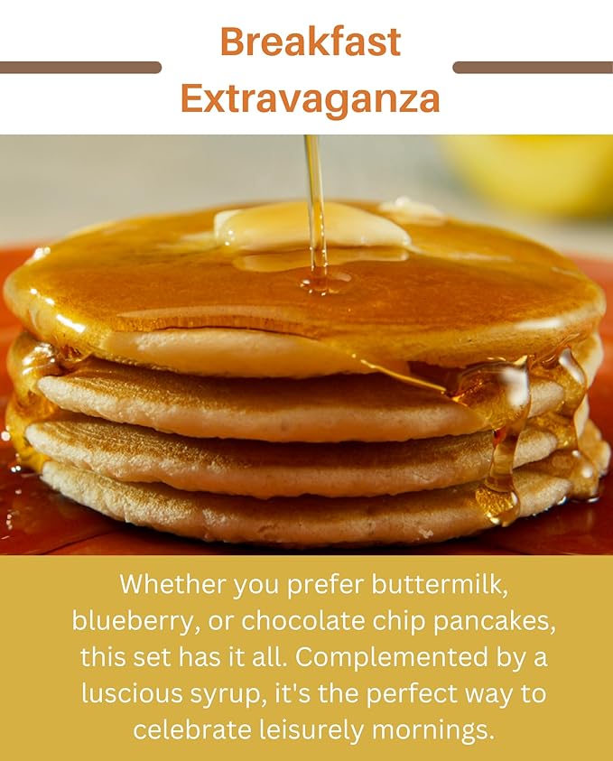 Michele’s 40th Anniversary Gourmet Breakfast Gift Set - Butter Pecan &amp Maple Cream Syrups Buttermilk Pancake Mix Recipe Book - Perfect Holiday &amp Thanksgiving Gifts - Gourmet Food for Foodies