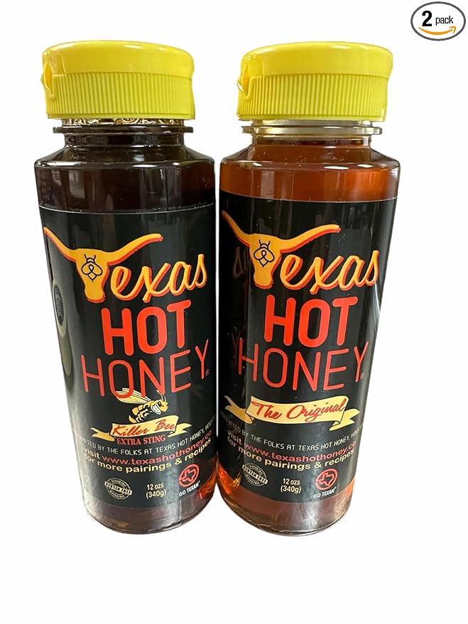 Texas Hot Honey – Duo: Extra Sting + The Original | 12 oz Bottles Pack of 2