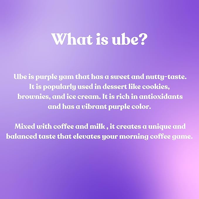 Purple Potions Ube Coffee Flavoring Syrup 10oz Bottle For Making Ube Lattes Cocktails and Desserts Authentic Filipino Flavor