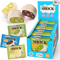 FitnesSHOCK White Chocolate Protein Brownie Variety Pack – Low Sugar Dessert Snack (2g Total Sugar No Added Sugar) – Pistachio Cookies Cream &amp Lemon Poppy – Healthy Snack Pack – 10 Count