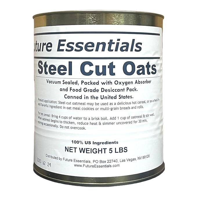 1 Can of Future Essentials Canned Steel-Cut Oats #10 Can