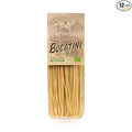 Morelli Bucatini Pasta Noodles - Premium Organic Italian Pasta from Italy - Handcrafted Family Owned Gourmet Brand - Made With Durum Wheat Semolina 17.6 oz (500 g) - Pack of 12