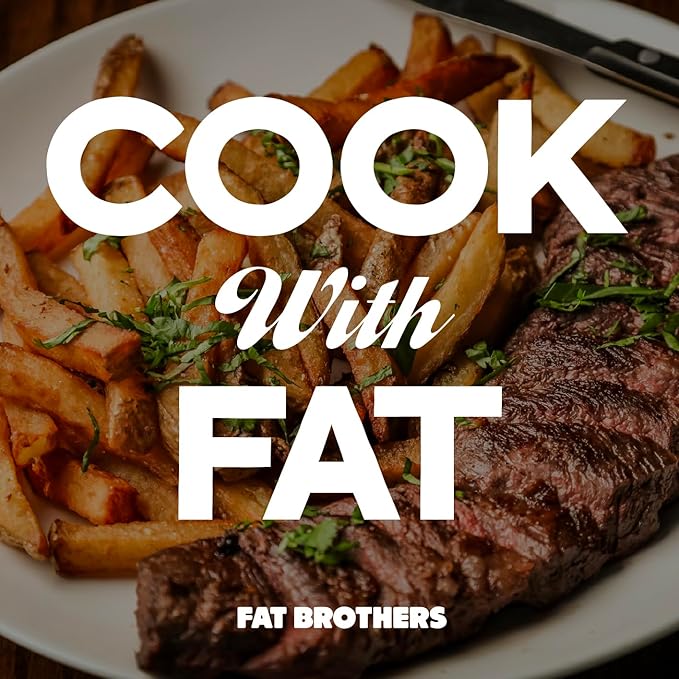 Fat Brothers Original Grass-Fed Beef Tallow USA Made and Sourced 100% Suet 7.2 Lbs Pail (1 Gallon) No Added Hormones or Antibiotics For Cooking Frying Baking Skincare &amp More