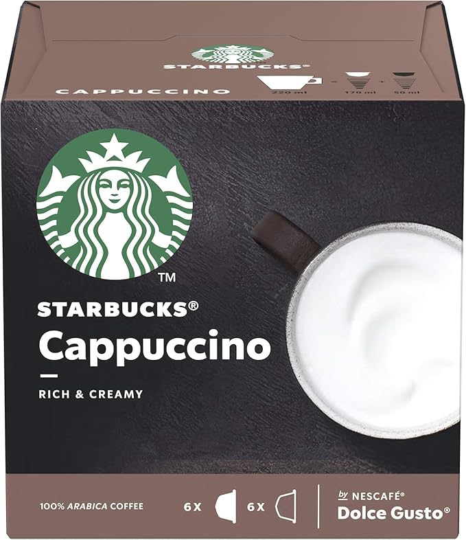 Starbucks Variety Pack Coffee Pods by NESCAFÉ Dolce Gusto (Pack of 6 Total 72 Pods)