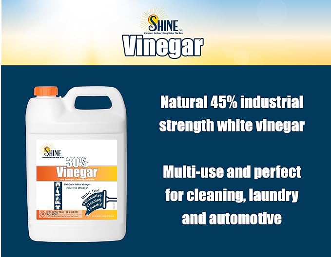 30% Concentrated Vinegar Gallon - Makes 6 Gallons of Finished Solution - For Home and Outdoor Use - Concentrated All Purpose Vinegar