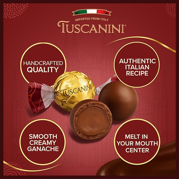 Tuscanini Fine Italian Dark Chocolate Truffles Roma 5.4oz (2 Pack) | Gourmet Italian | Dairy Free | Premium Gift | Perfect for Holidays &amp Celebrations