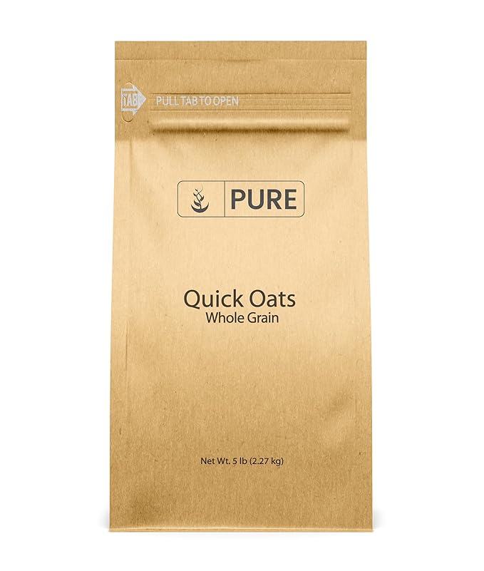 Pure Original Ingredients Quick Oats (5 lb) Breakfast Cereal Whole Grain Milled In The Pacific Northwest Eco-Friendly Packaging