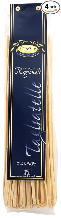 Camp'Oro Classic Flat Ribbon Pasta Pasta Pack of 4 Bag