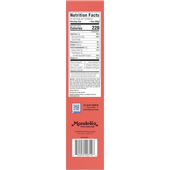 LUNA Bar - Nutz Over Chocolate Flavor - Gluten-Free - Non-GMO - 7-9g Protein - Made with Organic Oats - Low Glycemic - Whole Nutrition Snack Bars - 1.69 oz. (15 Count)