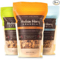 Hudson Henry Granola Variety Pack for Yogurt Snacking &amp Cereal | Maple Pecan Coconut Cashew Coconut &amp Pistachio Almond Granola | Gluten Free Non-GMO Small Batch Baked | 3 Pack (12 oz Bags)