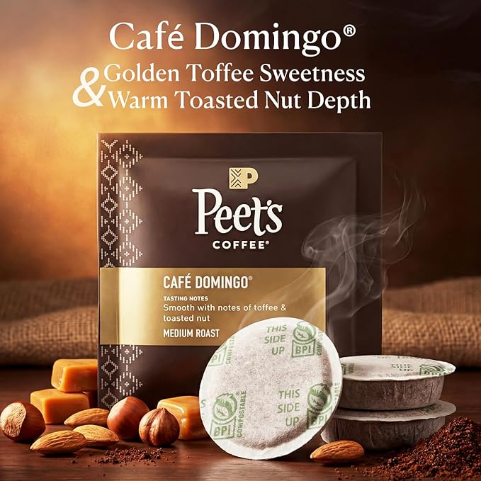 Peet’s Major Dickason’s &amp Domingo Coffee Pods – 32 Count (2 Packs of 16) – Dark Roast &amp Medium Roast Variety Pack with Bold Smooth Flavor – Compatible with Pelecom Coffee Machines – Peet’s Co