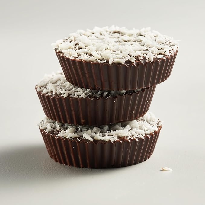 Chocxo Dark Chocolate Coconut Cups - Truly Indulgent Low in Real Sugar Organic Non-GMO Keto Certified Certified Gluten Free and Kosher No Artificial Sweeteners or Sugar Alcohols Decadent 85%