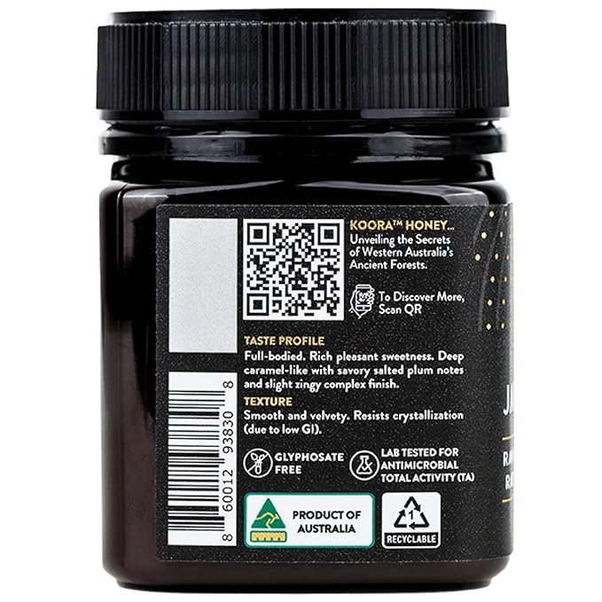 Jarrah Honey TA 35+ (Stronger than MGO 2000+ Manuka Honey Bioactivity) Raw Medicinal Honey with Medical Grade Potency for Daily Health and Immune Support from Western Australia