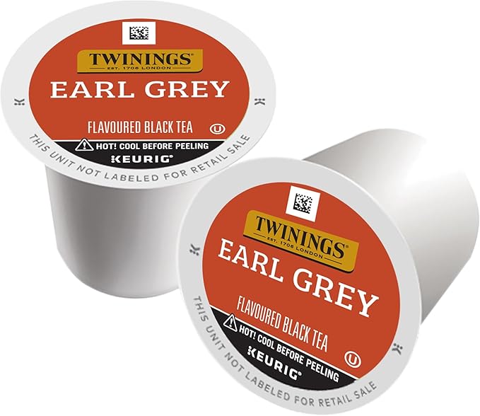 Twinings Earl Grey Black Tea K-Cup Pods for Keurig 24 Count (Pack of 2) Flavoured with Citrus and Bergamot Caffeinated Enjoy Hot or Iced