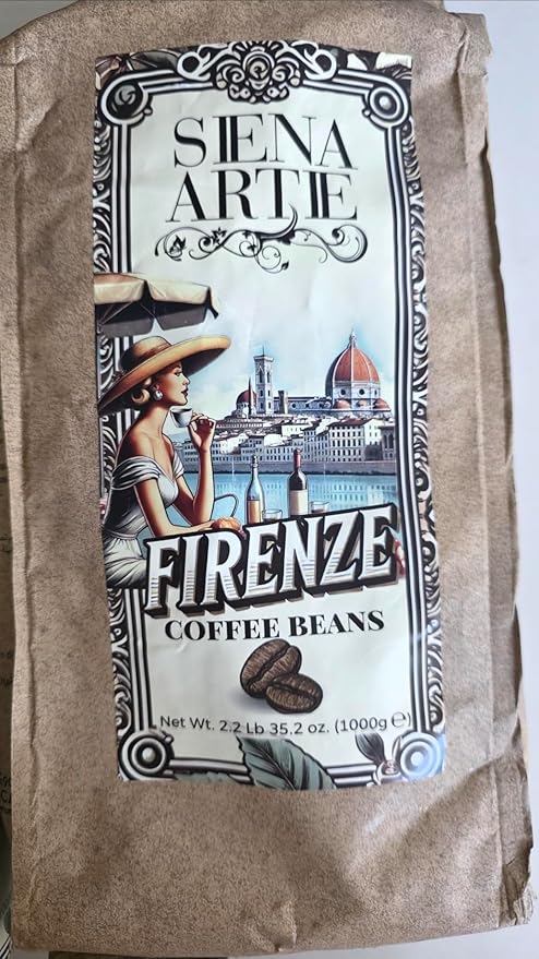 Siena Arte Firenze Italian Roasted Whole Bean Coffee 2.2 Lb (35.2 oz) Siena Arte Firenze whole bean coffee. Brand: Siena Arte Variant: Firenze Espresso Blend Form: Whole roasted beans Net Weight: 2.2