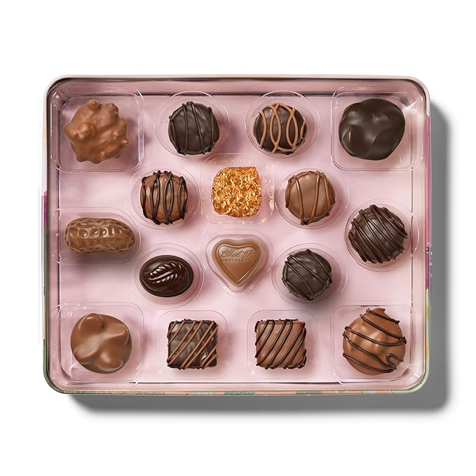 Ethel M Chocolates Taste Of Las Vegas Premium Collection 16-piece Medley of Chewy Caramels Nut Clusters Satin Cr?mes Almond Butter Crisps Milk &amp Dark Variety