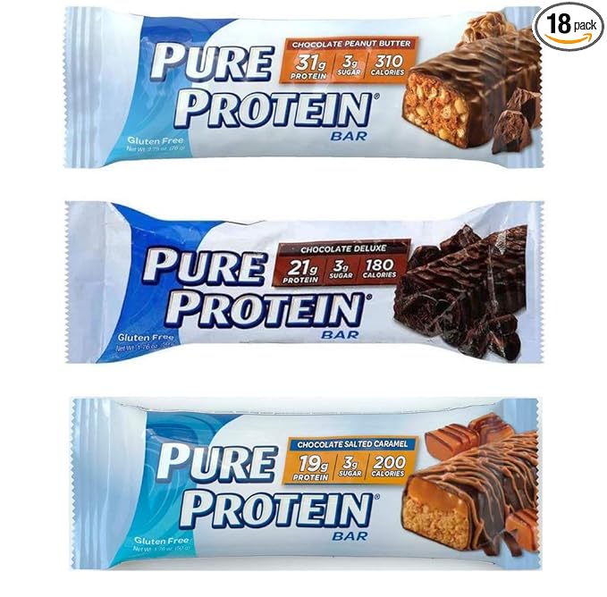 Bulk Buy Pure Protein Bar Multipack - 18-Pack 1.76oz Protein Bars. 3 Flavors.