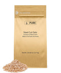 Pure Original Ingredients Steel Cut Oats (5 lb) Irish Oatmeal Eco-Friendly Packaging
