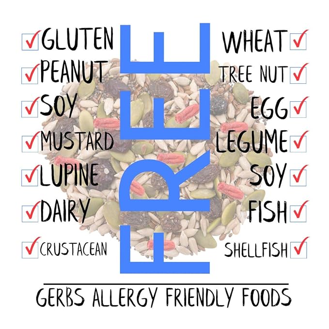Gerbs Superfood Snack Mix 2 lbs. | Raw Seeds &amp Unsulfured Sweetened Dried Fruit Resealable Bag | Sweet-Tart Fruit Meets Crunchy Seeds | Top 14 Allergen-Free