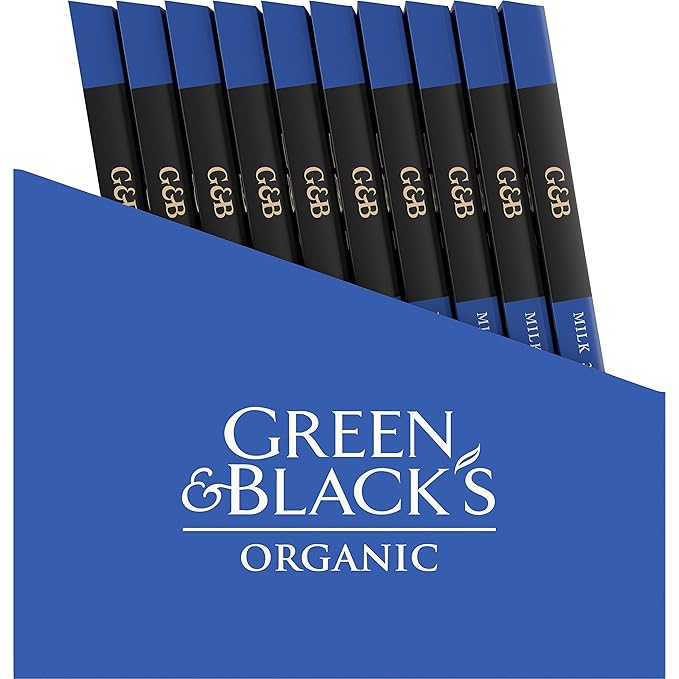 Green &amp Black's Organic Milk Chocolate Bar 34% Cacao 10 - 3.17 oz Bars