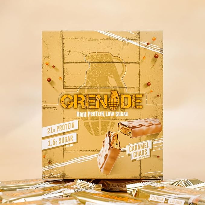 Grenade High Protein Bar - Caramel Chaos 12 x 60 g