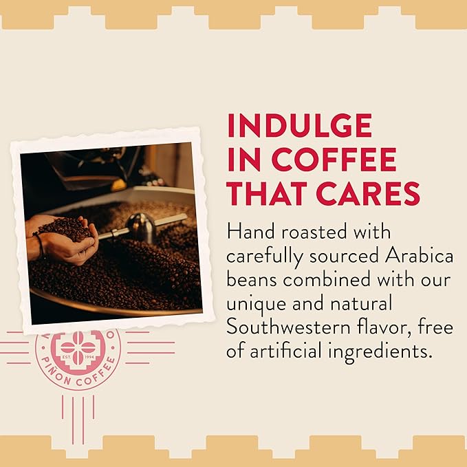 New Mexico Piñon Piñon Fudge Ground Coffee Medium Roast 100% Brazilian Arabica Naturally Flavored Rich Chocolate &amp Nutty Scoop &amp Brew Grounds - 2 Lb Bag