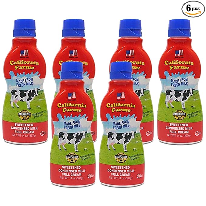 California Farms Sweetened Condensed Milk Full Cream 14 Oz Pack of 6