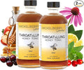 Mickelberry Gardens Throat &amp Lung Honey Tonic: Wellness Syrup Natural Sore Throat Relief Immune Support &amp Cough Suppressant for Adults &amp Kids (4 oz 2 Pack)