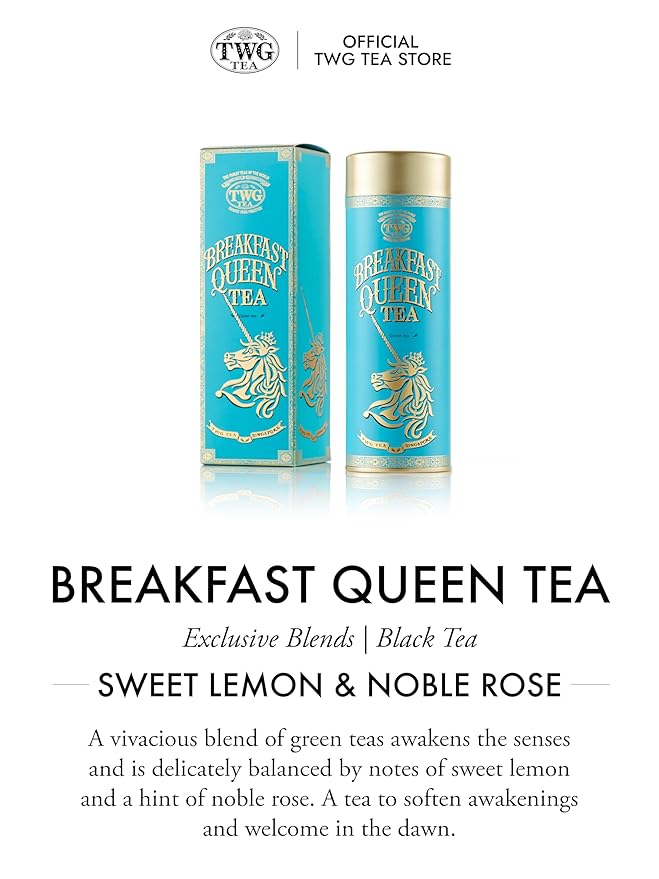 TWG Tea | Breakfast Queen Tea | Green Tea | Rose Petals | Haute Couture Tin 100g | Gift Set