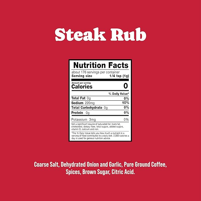 Rufus Teague Steak Rub 6 Pack Premium Barbecue Seasoning &amp Dry Rub for Smoking and Grilling Award-Winning Flavor for Steaks Burgers &amp More Gluten-Free 6.2 oz