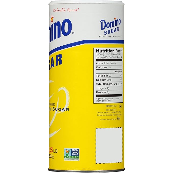 Domino® Granulated Sugar 20 oz Canister Sugar Container (Pack of 3)