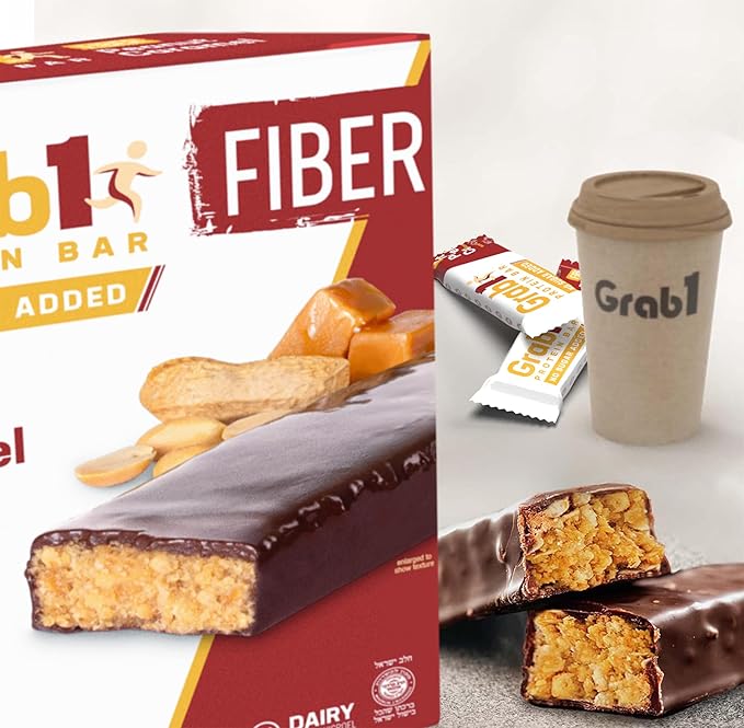 Grab1 Sugar Free Protein Bars Peanut Caramel (3 Pack- 12 Bars) | Delicious and Nutritious | Low Calorie | Only 2g Sugar