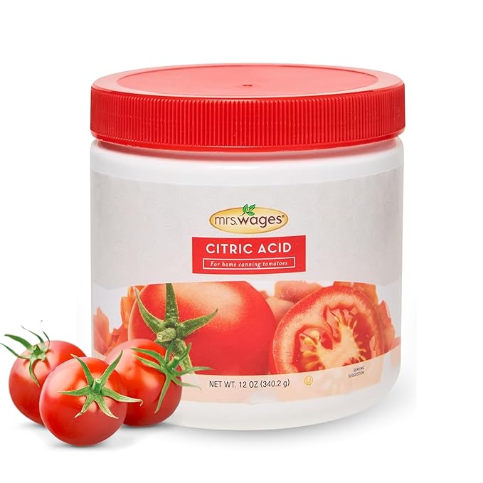 Mrs. Wages Citric Acid Easy-To-Use Preserves Taste &amp Freshness Safe Canning Flavor Enhancer Citric Acid 12 oz Jar (Pack of 1)