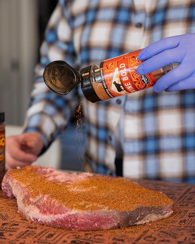 Plowboys BBQ Seasonings and Rubs – Award-Winning Championship Spice Blends for Grilling Smoking and Cooking (6 Pack Bovine Bold 12oz)