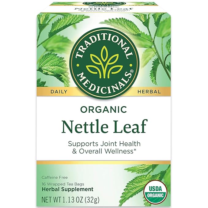 Traditional Medicinals Tea Organic Nettle Leaf Supports Joint Health 48 Tea Bags (3 Pack)