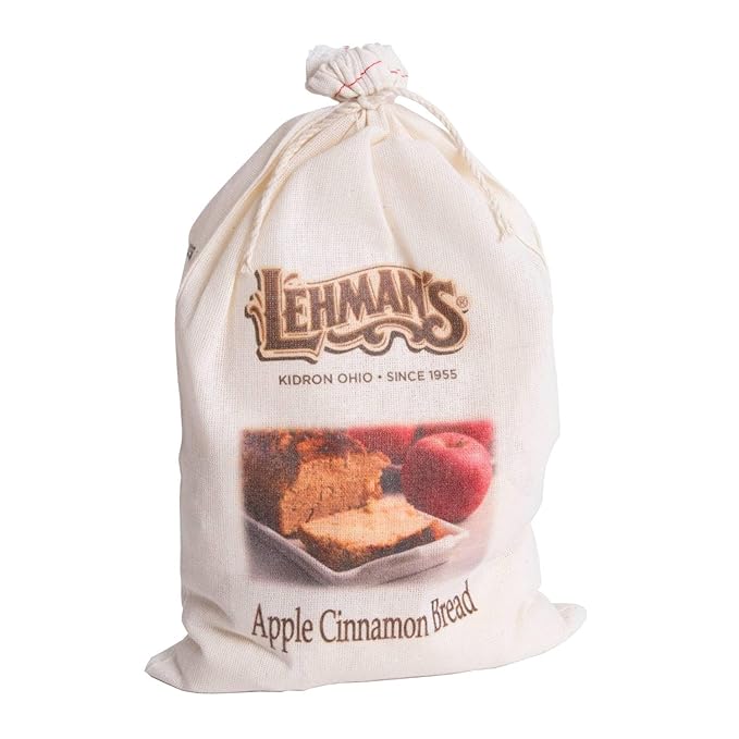 Lehman's Homemade Bread Mix Quick and Easy to Prepare and Bake Hot Delicious 15.25 oz Gift Bag Apple Cinnamon Bread