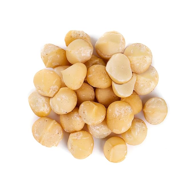 Food to Live Dry Roasted Macadamia Nuts with Himalayan Salt 1 Pound – Oven Roasted Whole Nuts Lightly Salted No Oil Added Vegan Snack Keto Kosher Bulk. High in Protein. Great for Baking