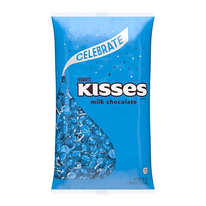 HERSHEY'S KISSES Milk Chocolate Candy Bulk Bag Great Holiday Candy and Stocking Stuffers 60 oz
