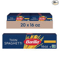 Barilla Thin Spaghetti Pasta 16 oz. Box (Pack of 20) - Non-GMO Made with Durum Wheat Semolina - Kosher Certified