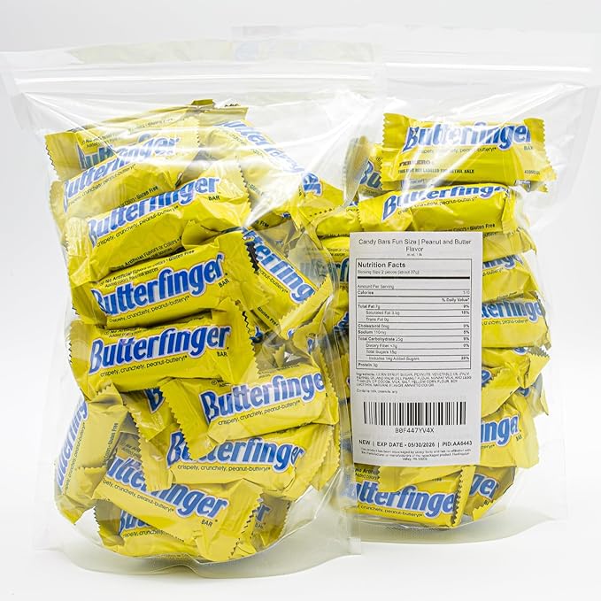Candy Bars 1 lb – Anti Melt Pack Crunchy Peanut Center Chocolatey Shell Individually Wrapped Bulk Resealable Bag Fun Size