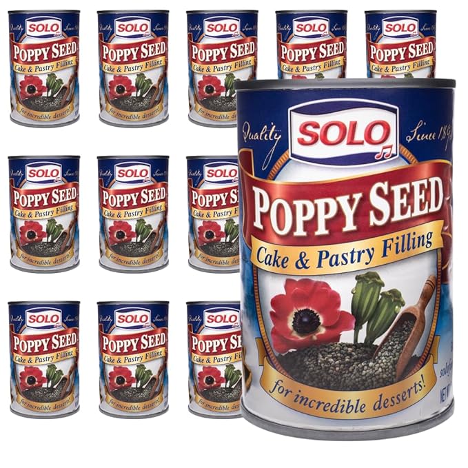 SOLO Cake and Pastry Filling Poppy Seed 12.5 Ounce (Pack of 12)