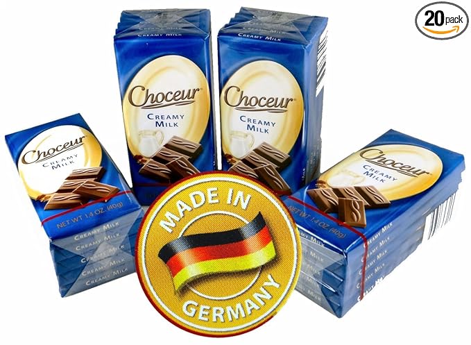 Choceur Creamy Milk Chocolate Bars - 20 x 1.4 oz (40g) Bars