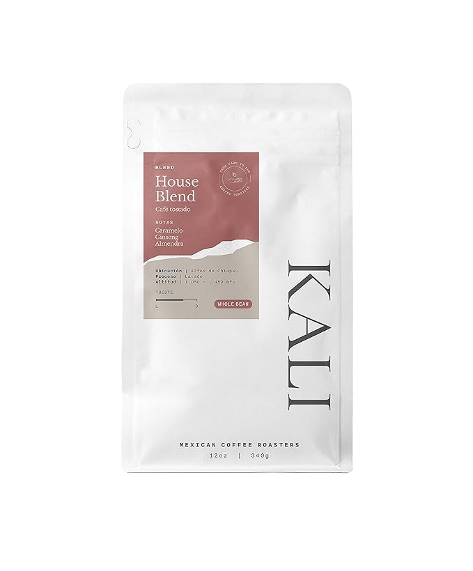 KALI COFFEE ROASTERS | House Blend 12 OZ - Whole Bean Flavor Notes Caramel Almond and Ginseng