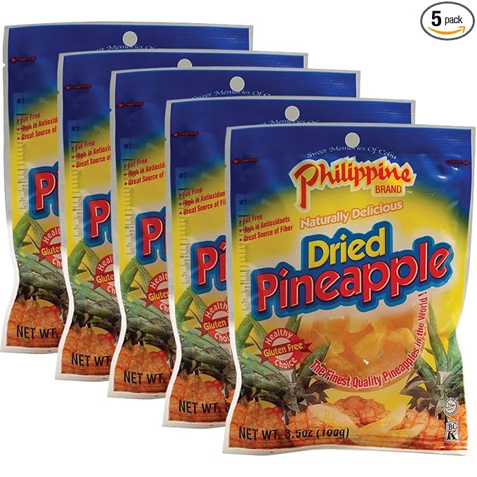 Philippine Dried Pineapple 3.5 Oz (Pack Of 5)