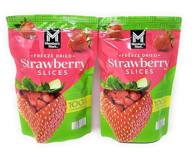 Freeze Dried Strawberry Slices 3 oz/84g (Pack of 2)