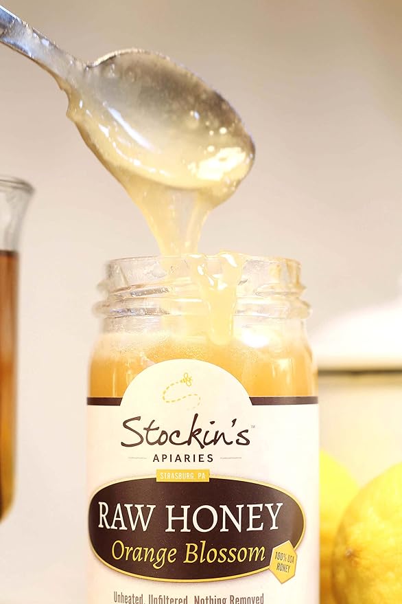 Stockin's Apiaries Raw Orange Blossom Honey Unheated Unfiltered &amp Nutritious 35.2 Oz.