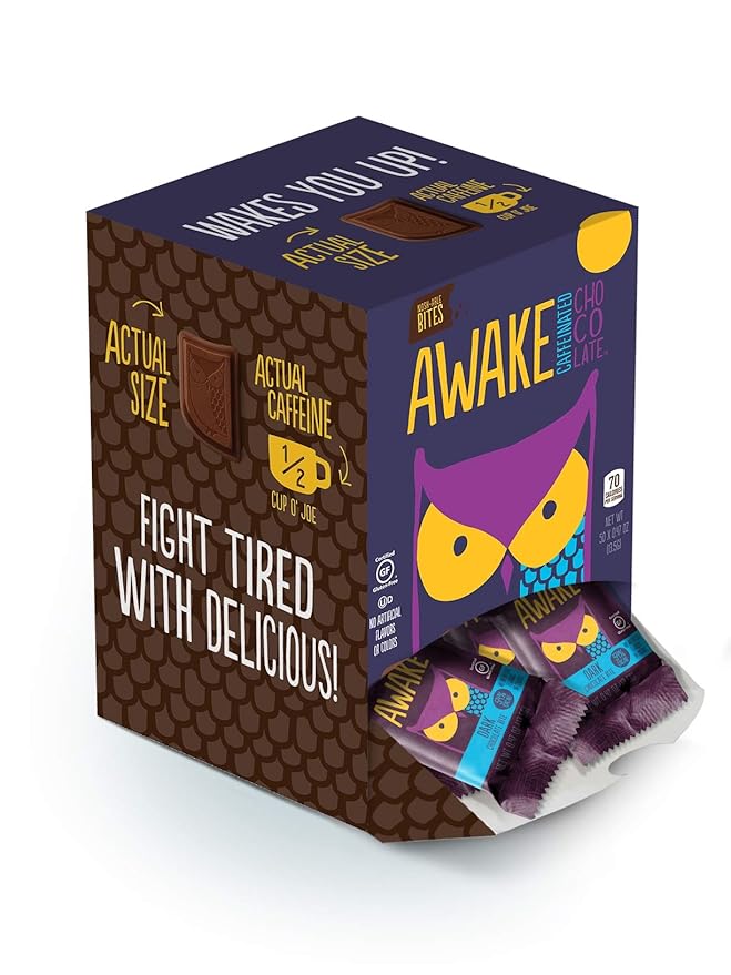 Awake Caffeinated Chocolate Energy Bites Dark Chocolate 300 Count