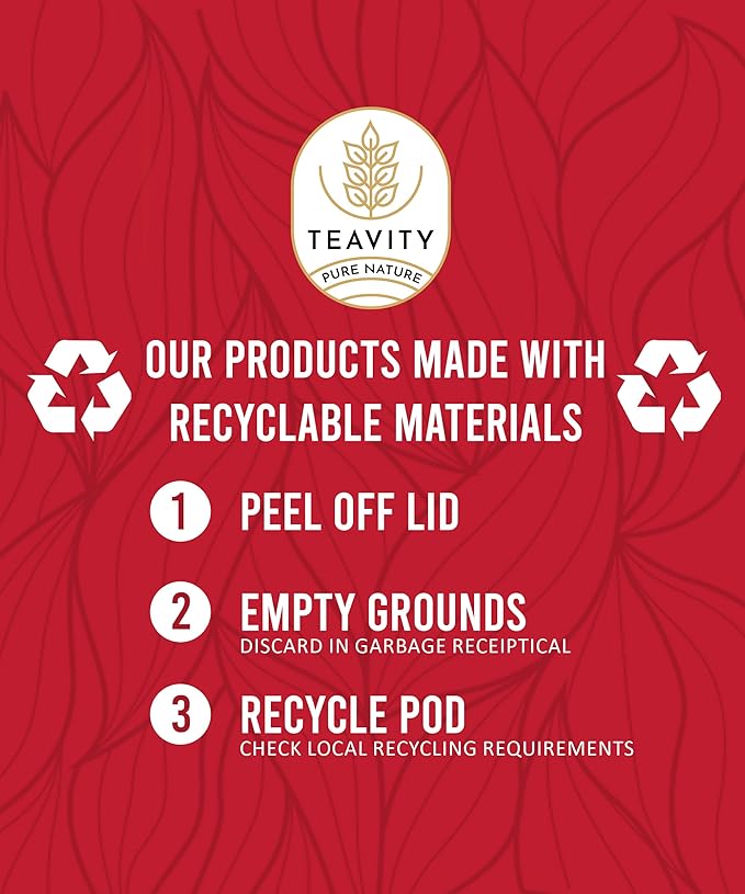 Organic Rooibos Tea Pods with Vanilla &amp Orange - Naturally Decaf Tea - African Dream by Teavity (24 Tea Pods)